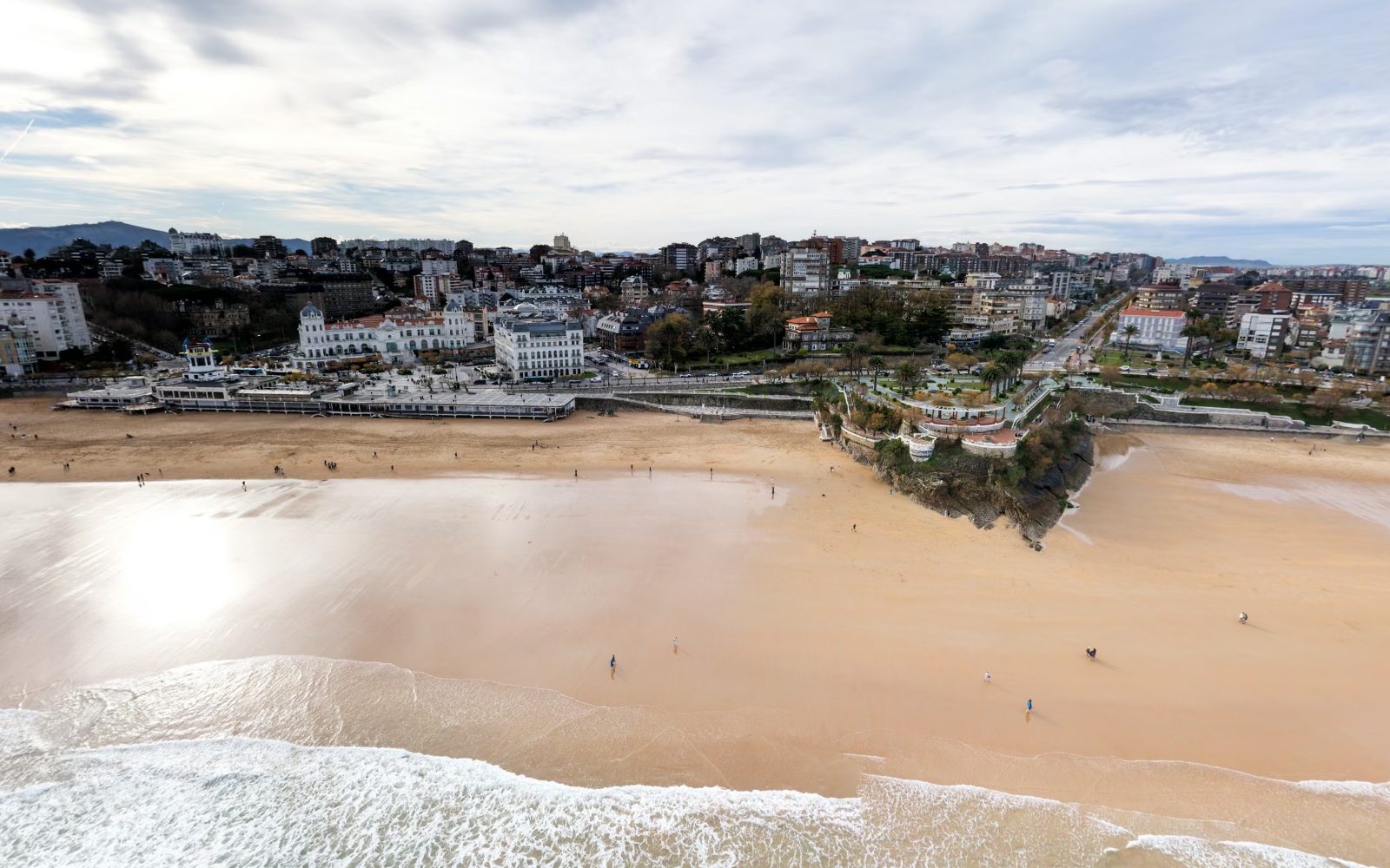 Playa del Sardinero desde el aire